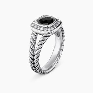 David Yurman Black Onyx Petite Albion Ring size 8